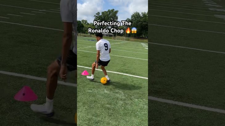 PERFECTING The Ronaldo Chop Soccer Training 🔥😱#soccer #football #footballshorts #soccertraining