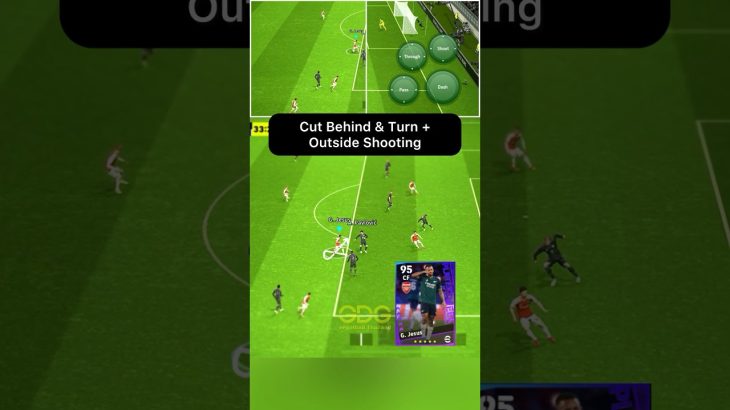 How to skills: Cut Behind & Turn + Outside Curler “shooting” by G. Jesus #efootball #efootball2024