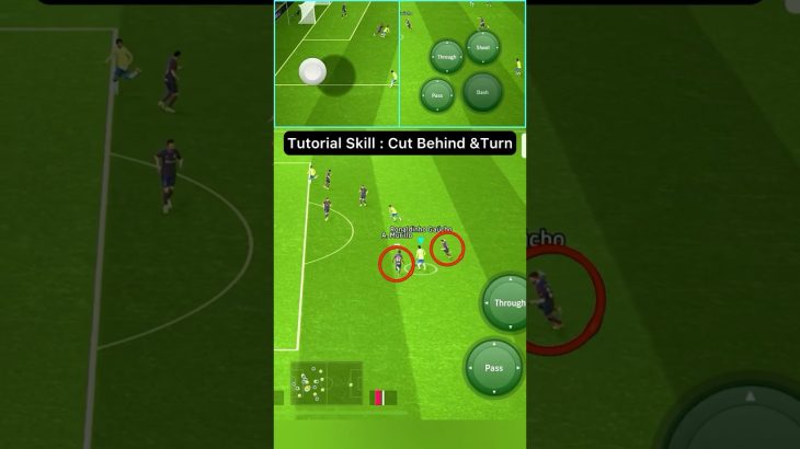 Tutorial Dribbling skill : Cut Behind & Turn ✅🥳 by Ronaldinho #efootball #efootball2024