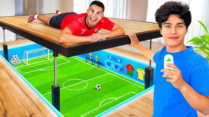 I Built a SECRET Soccer Field In My Room!