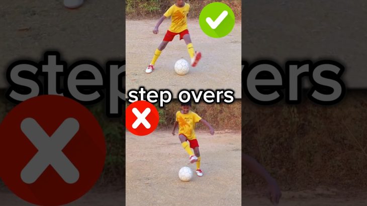 Cristiano Ronaldo ⚽ step overs ⭐ wrong and right 🤜#stepover #football #footballmove