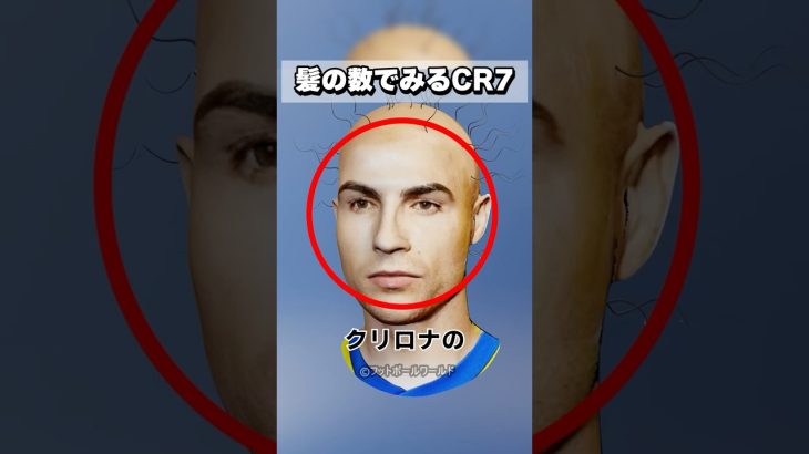 クリロナ、髪の本数シミュレーション #cr7