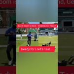 JASPRIT BUMRAH IS BACK!🔥 Ready for 3rd Test at Lord’s – India’s X-Factor Returns 🇮🇳#jaspritbumrah