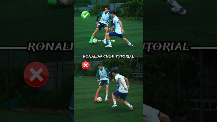 RONALDO CHOP TUTORIAL ⚽️.#football #footballskills #soccer #ronaldo #chop #shotrs